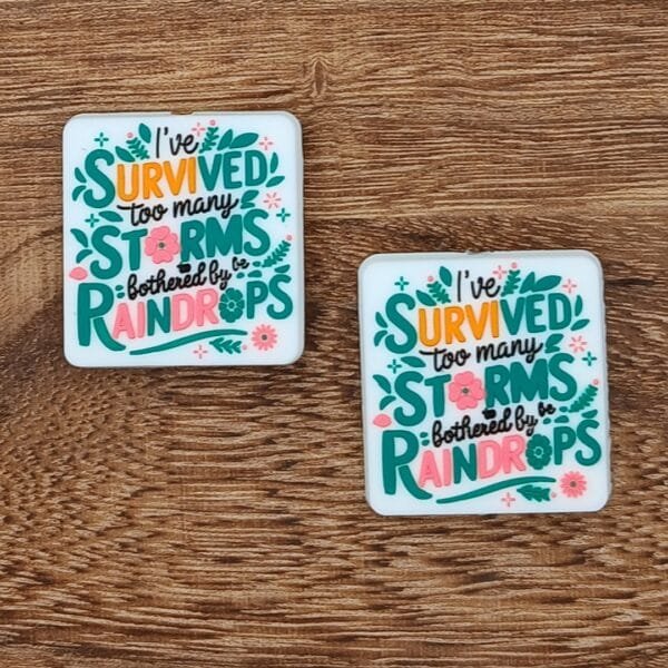 I'v Survived Too Many Storms Silicone Focal Bead