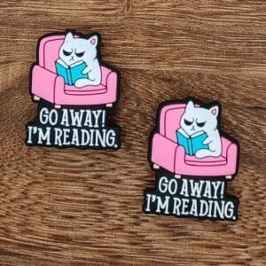 Go Away! I'm Reading Silicone Focal Bead