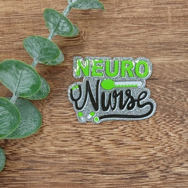 Neuro Nurse Glitter Flatback
