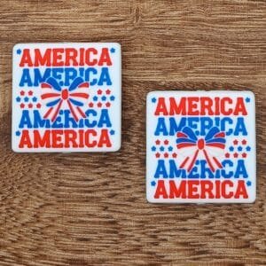 America Silicone Focal Bead
