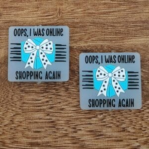 Oops, I was online shopping again Silicone Focal Bead