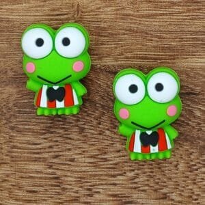 3D Kerropi Frog Silicone Focal Bead