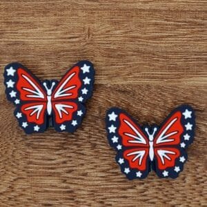 RWB Star Butterfly Silicone Focal Bead