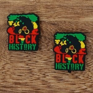 Black History Silicone Focal Bead