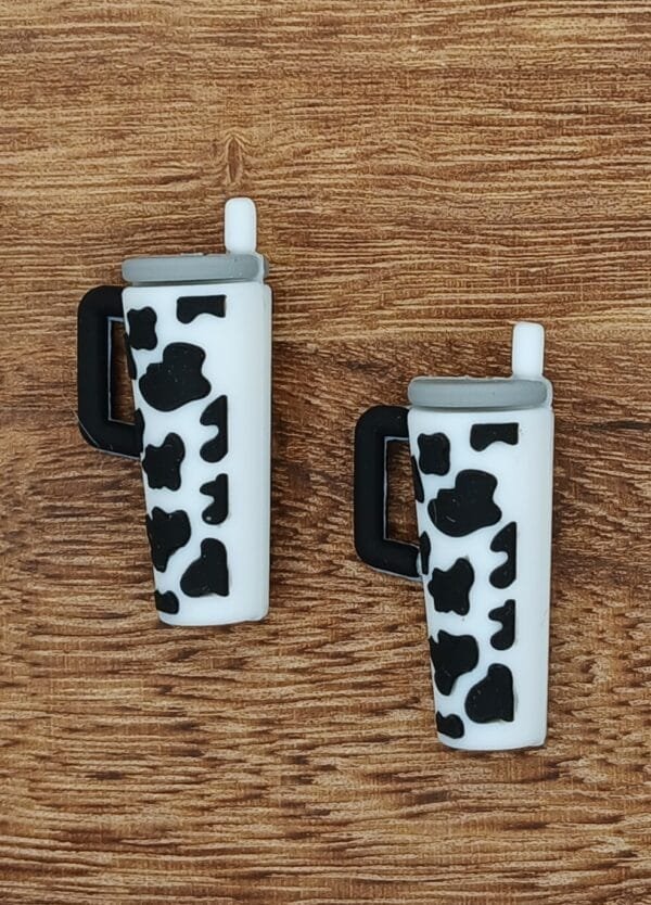 3D Cow Print Tumbler Silicone Focal Bead