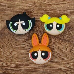 3D Powerpuff Girls Silicone Focal Bead, choice of design