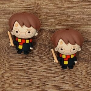 3d Wizard Boy Silicone Focal Bead